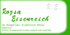 rozsa eisenreich business card