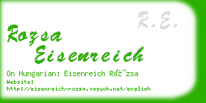 rozsa eisenreich business card